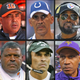 Top Row: Lovie Smith, Marvin Lewis, Tony Dungy, Mike Tomlin, Jim Caldwell Botttom Row: Anthony Lynn, Romeo Crennel, Herm Edwards, Leslie Frazier, Brian Flores.